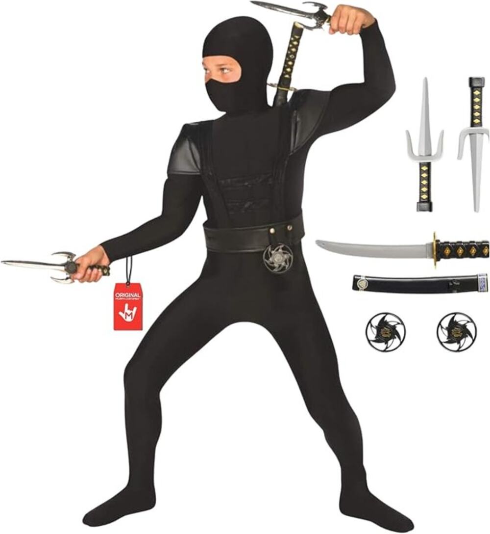 MORPH Costumes Black Ninja Kids S Small (4-6) Costume Accessories included 0637
